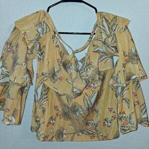 Express Boho Floral Beach Off Shoulder Top Size XS